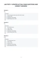 Lab Tests 1 Updated Actual Exam Questions And&NewLine;Correct Answers