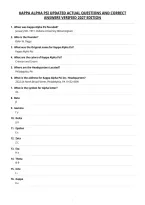 Kappa Alpha Psi Updated Actual Questions And Correct&NewLine;Answers Verified 2027 Edition