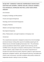 Mccqe Part 1 Emergency Medicine Comprehensive Review Exam &NewLine;Questions And Answers &vert; Verified And Well Detailed Answers &vert;&NewLine;Plus Rationales &vert; Download And Pass &vert; Latest Exam Update&NewLine;2026&sol;2027