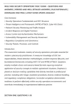 Wgu D483 Security Operations Task 1 Exam &ndash; Questions And&NewLine;Answers &vert; Verified And Well Detailed Answers &vert; Plus Rationales &vert;&NewLine;Download And Pass &vert; Latest Exam Update 2026&sol;2027