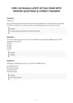 Cwb 2 All Module Latest Actual Exam With&NewLine;Verified Questions & Correct Answers
