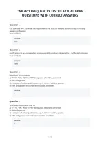 Cwb 47&period;1 Frequently Tested Actual Exam&NewLine;Questions With Correct Answers