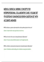 Medical Surgical Nursing Concepts For&NewLine;Interprofessional Collaborative Care 2 Volume Set&NewLine;9Th Edition By Ignatavicius Review Question Set With&NewLine;Accurate Answers