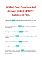 MS Bail Exam Questions And Answers &vert;Latest UPDATE &vert; Guaranteed Pass&period;