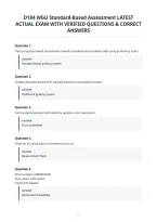 D184 Wgu Standard-Based Assessment Latest&NewLine;Actual Exam With Verified Questions & Correct&NewLine;Answers