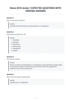 Mana 3318 Review 1 Expected Questions With&NewLine;Verified Answers