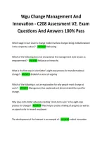 Wgu Change Management And Innovation - C208 Assessment V2&period; Exam &NewLine;Questions And Answers 100&percnt; Pass 