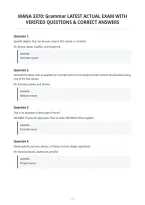 Mana 3370&colon; Grammar Latest Actual Exam With&NewLine;Verified Questions & Correct Answers