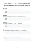 Mana 3370 Grammar Quiz &num;1 Frequently Tested&NewLine;Actual Exam Questions With Correct Answers