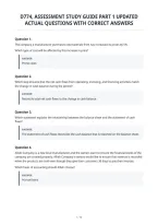 D774&comma; Assessment Study Guide Part 1 Updated&NewLine;Actual Questions With Correct Answers