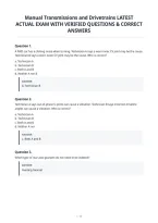 Manual Transmissions and Drivetrains LATEST&NewLine;ACTUAL EXAM WITH VERIFIED QUESTIONS & CORRECT&NewLine;ANSWERS