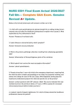 NURS 6501 Final Exam Actual 2026&sol;2027 &NewLine;Fall Qtr&period;&mdash; Complete Q&A Exam&period; Genuine &NewLine;Revised A&plus; Update&period; &NewLine;