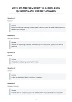 Math 215 Midterm Updated Actual Exam&NewLine;Questions And Correct Answers&NewLine;