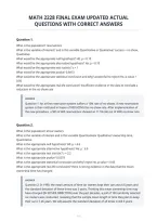 Math 2228 Final Exam Updated Actual&NewLine;Questions With Correct Answers