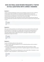 Mcb 150 Final Exam Review Frequently Tested&NewLine;Actual Questions With Correct Answers