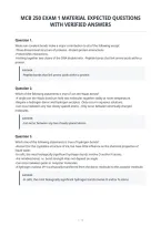 Mcb 250&colon; Exam 1 Frequently Tested Actual&NewLine;Questions With Correct Answers