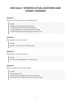 Mcb 250 Masteringbio Exam 1 Content Updated&NewLine;Actual Questions And Correct Answers