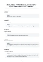 Mechanical Ventilation Exam 2 Frequently&NewLine;Tested Actual Questions With Correct&NewLine;Answers