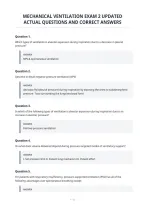 Mechanical Ventilation Exam 2 Updated Actual Questions And Correct Answers