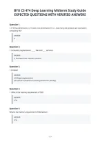 Byu Cs 474 Deep Learning Midterm Study Guide&NewLine;Expected Questions With Verified Answers