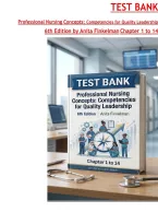 Test Bank for Professional Nursing Concepts&colon; Competencies for Quality Leadership 6th Edition by Anita Finkelman&comma; All Chapters 1-14&comma;Complete Practice Questions with Answers