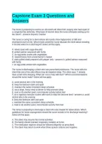Capstone Exam 3 Questions and Answers
