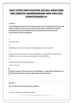 Aapc Cppm Certification &vert;Actual Questions And Verified Answers&vert;Brand New 2026-2027 Update&vert;Graded A&plus;