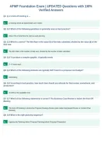 APMP Foundation Exam &vert; UPDATED Questions with 100&percnt;&NewLine;Verified Answers
