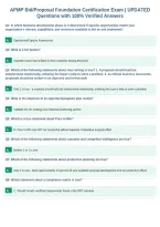 APMP Bid&sol;Proposal Foundation Certification Exam &vert; UPDATED&NewLine;Questions with 100&percnt; Verified Answers