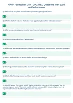 APMP Foundation Cert &vert; UPDATED Questions with 100&percnt;&NewLine;Verified Answers