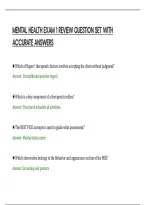 Mental Health Exam 1 Review Question Set With&NewLine;Accurate Answers