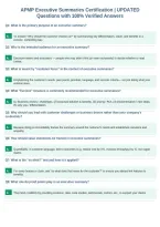 APMP Executive Summaries Certification &vert; UPDATED&NewLine;Questions with 100&percnt; Verified Answers