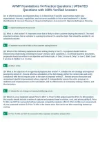 APMP Foundations V4 Practice Questions &vert; UPDATED&NewLine;Questions with 100&percnt; Verified Answers