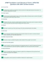 APMP Foundation Level Glossary of Terms &vert; UPDATED&NewLine;Questions with 100&percnt; Verified Answers&NewLine;