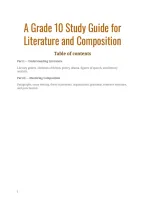 Summary -  English literature and composition