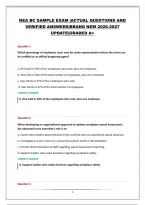 Nea Bc Sample Exam &vert;Actual Questions And Verified Answers&vert;Brand New 2026-2027 Update&vert;Graded A&plus;