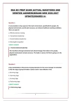 Nea Bc Prep Exam &vert;Actual Questions And Verified Answers&vert;Brand New 2026-2027 Update&vert;Graded A&plus;