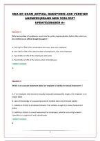 Nea Bc Exam &vert;Actual Questions And Verified Answers&vert;Brand New 2026-2027 Update&vert;Graded A&plus;
