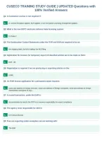 CUSECO TRAINING STUDY GUIDE &vert; UPDATED Questions with&NewLine;100&percnt; Verified Answers