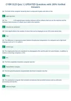 CYBR 3123 Quiz 1 &vert; UPDATED Questions with 100&percnt; Verified&NewLine;Answers