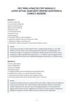 Pect Prek-4 Practice Test Module 2&NewLine;Latest Actual Exam With Verified Questions &&NewLine;Correct Answer