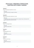 Pharm Exam 1 Frequently Tested Actual&NewLine;Questions With Correct Answers