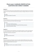 Pharm Exam 2 4A4B5A5B Updated Actual&NewLine;Questions And Correct Answers