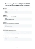 Pharmacology Final Exam Frequently Tested&NewLine;Actual Questions With Correct Answer