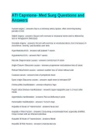 ATI Capstone- Med Surg Questions and Answers
