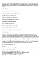 Dds Medication Certification Exam 200 Actual Questions And Correct Answers With&NewLine;Rationale Latest Update Already Graded A&plus; Assured Pass &ndash; Questions And Answers &vert;&NewLine;Verified And Well Detailed Answers &vert; Plus Rationales &vert; Guaranteed Pass &vert; Latest Exam&NewLine;Update
