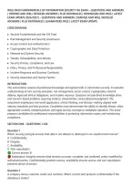Wgu D430 Fundamentals Of Information Security Oa Exam &ndash; Questions And Answers&NewLine;&vert; Verified And Well Detailed Answers &vert; Plus Rationales &vert; Download And Pass &vert; Latest&NewLine;Exam Update 2026&sol;2027&rsqb; &ndash; Questions And Answers &vert; Verified And Well Detailed&NewLine;Answers &vert; Plus