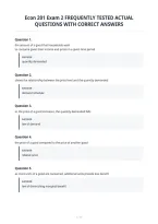 Econ 201 Exam 2 Frequently Tested Actual&NewLine;Questions With Correct Answers