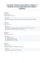 Econ Exam 1 Review&colon; Ryan Hanson&comma; Chapter 1-2&NewLine;UPDATED ACTUAL QUESTIONS AND CORRECT&NewLine;ANSWERS