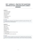 Pect - Module 3 - Practice Test Questions&NewLine;Updated Actual Questions With Correct&NewLine;Answers